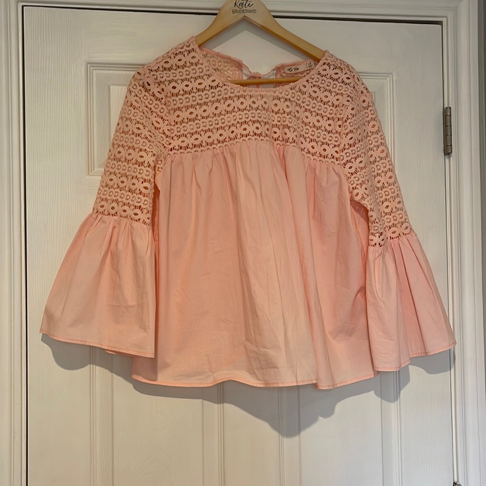 Peach Long Sleeve Crotched Top